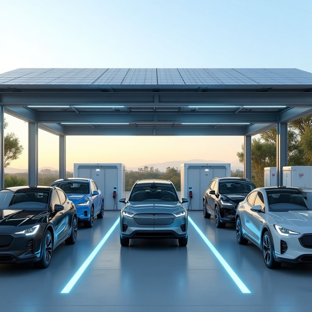 Área de carga para vehículos eléctricos